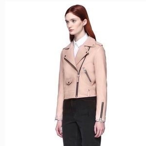 MACKAGE pink lambskin leather jacket